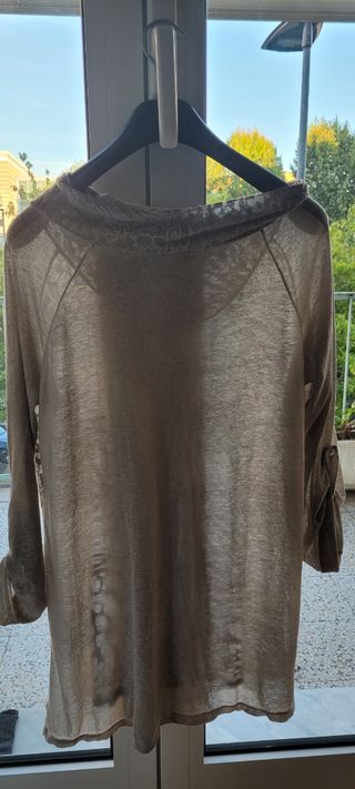 Maglia lunga leggera zebrato leopardato
