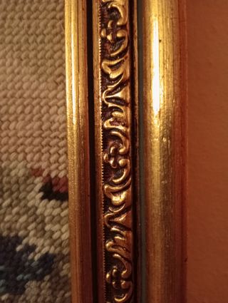 cuadro bordado a mano petit poin con precioso marc