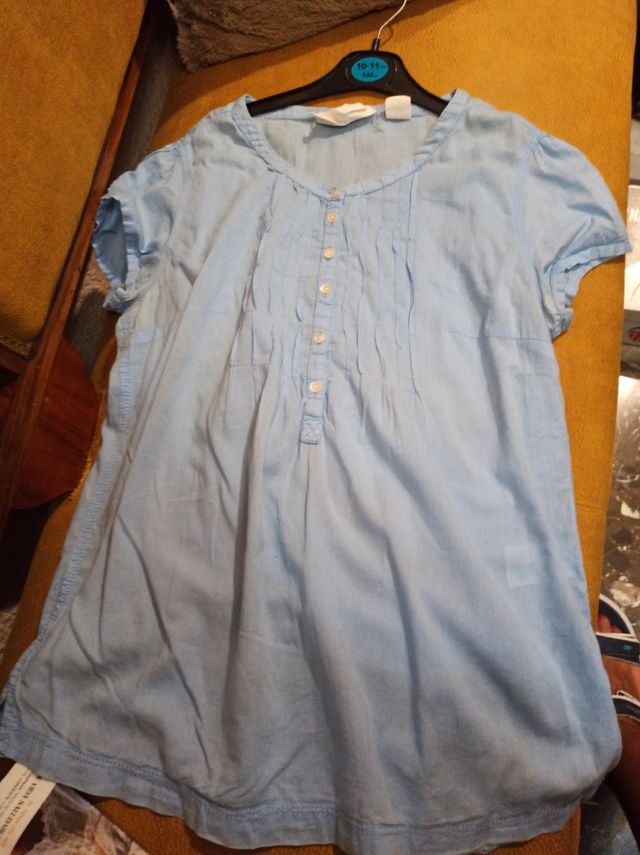 Bonita camisola algodón, azul de H&M, T 40