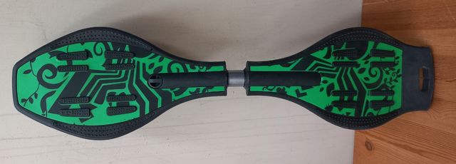 WAVEBOARD VERDE Y NEGRO, SKATE, MONOPATIN, NUEVO