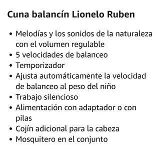 Columpio-hamaca para bebé LIONELO Ruben