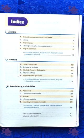 Matemáticas aplicadas a las ciencias sociales