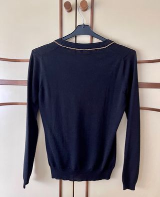 Maglioncino Borbonese in lana nero – Taglia S