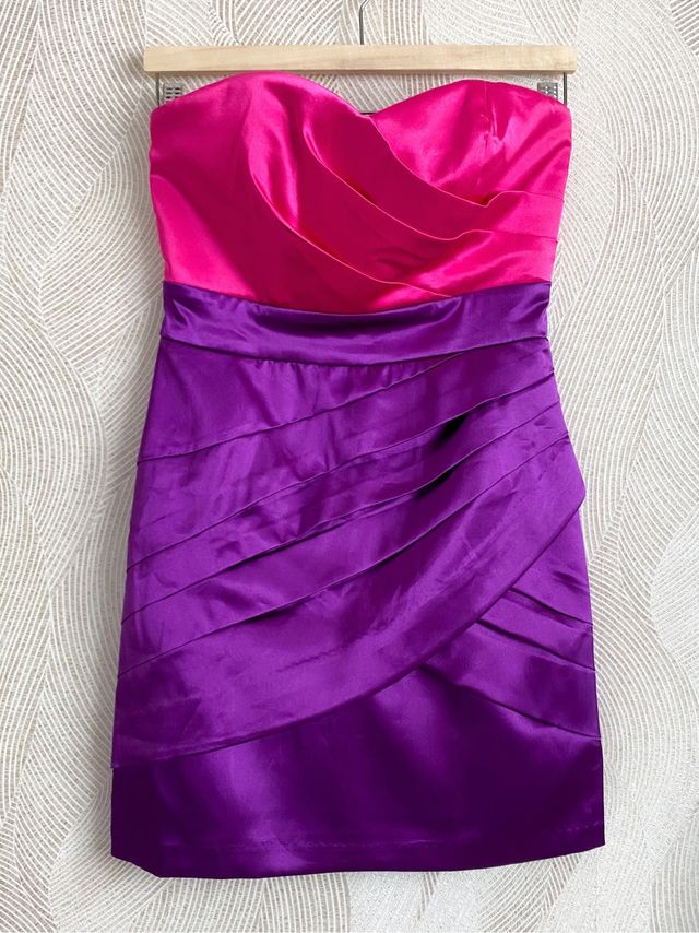 Vestido de fiesta satinado Talla S