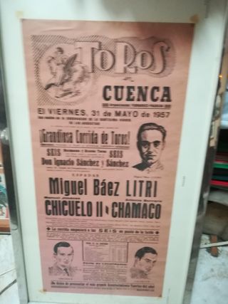Cartel de toros antiguo 31 mayo de 1957
