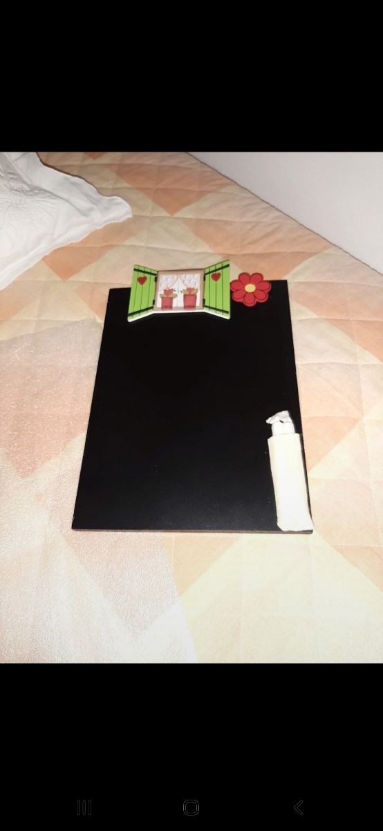 lavagna con dexorazioni in legno cm 18 x 25