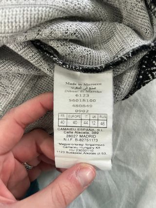 Abito nero con gonna in fantasia - Taglia L