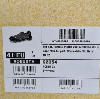 Zapatos seguridad  talla 41