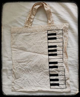 Bolsa algodón piano 🎹
