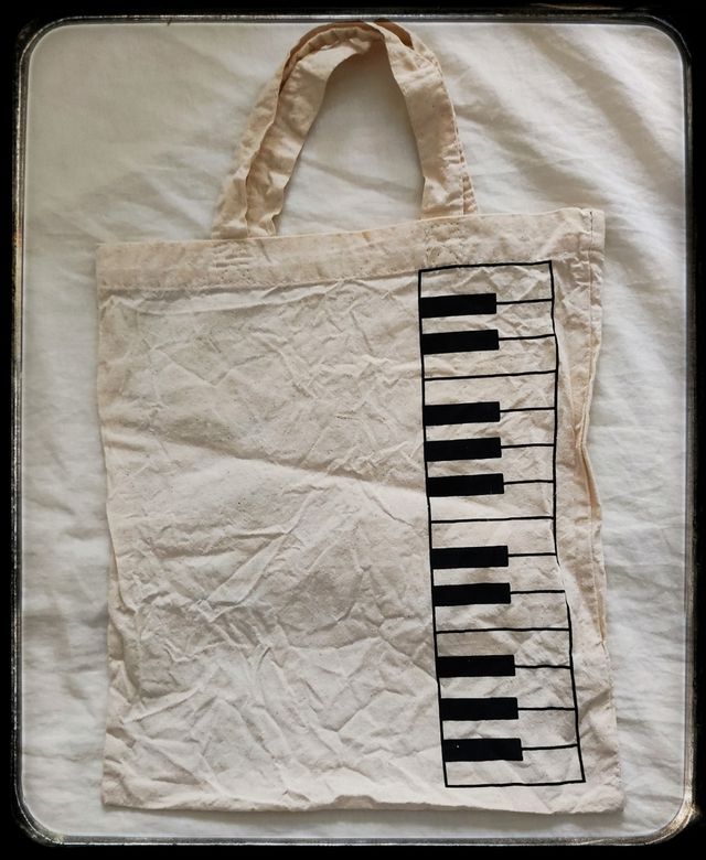 Bolsa algodón piano 🎹