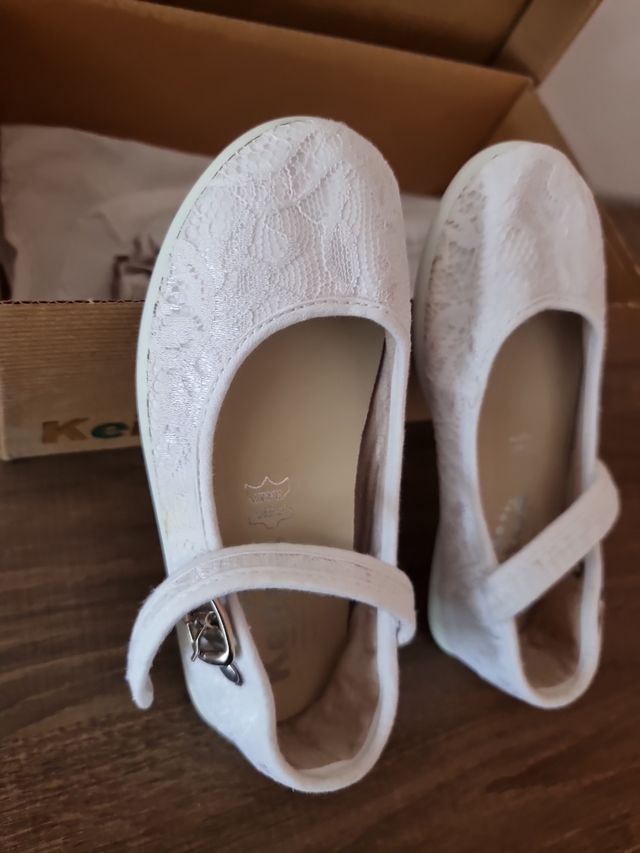 Zapatos niña boda Blancos Keitos Talla 25