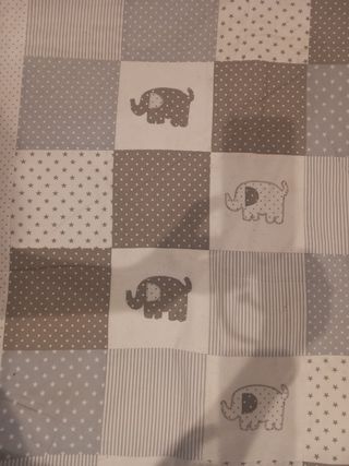 Edredón cuna bebé + cojín a juego (reversible)