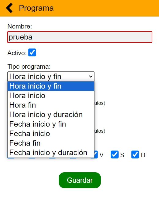 Relé Wifi programable
