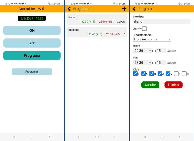 Relé Wifi programable
