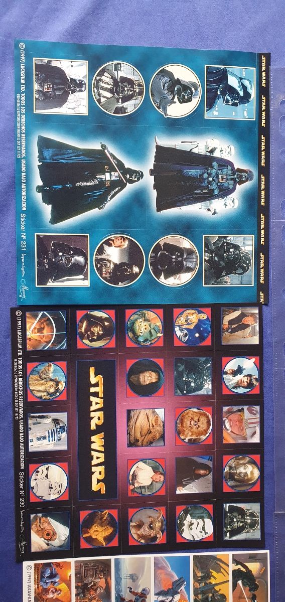 Star wars: Pegatinas Maucci Argentina 1997