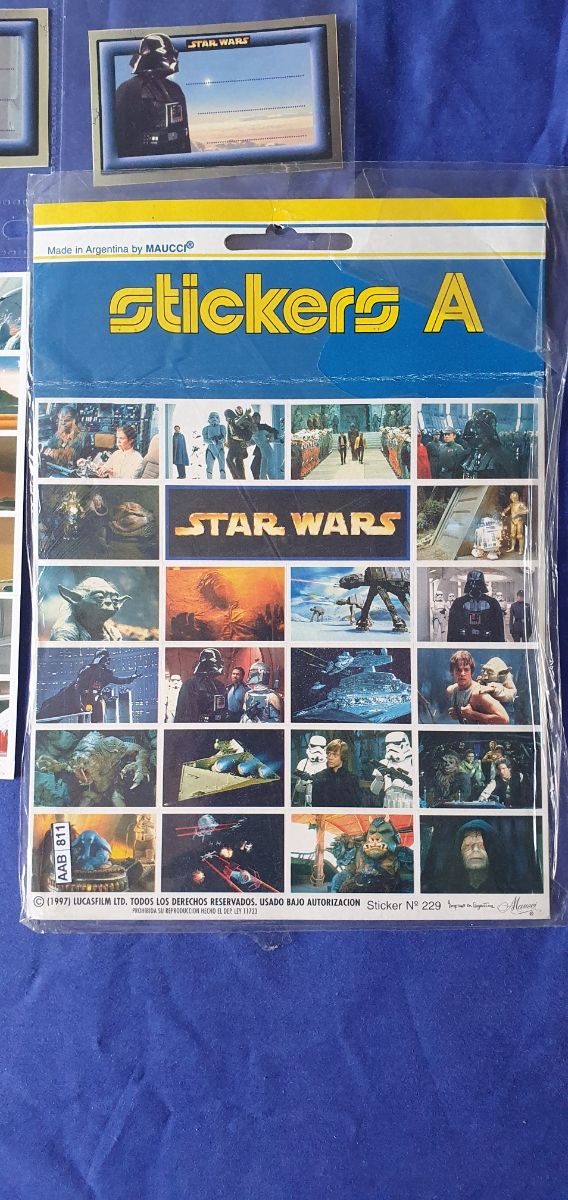 Star wars: Pegatinas Maucci Argentina 1997