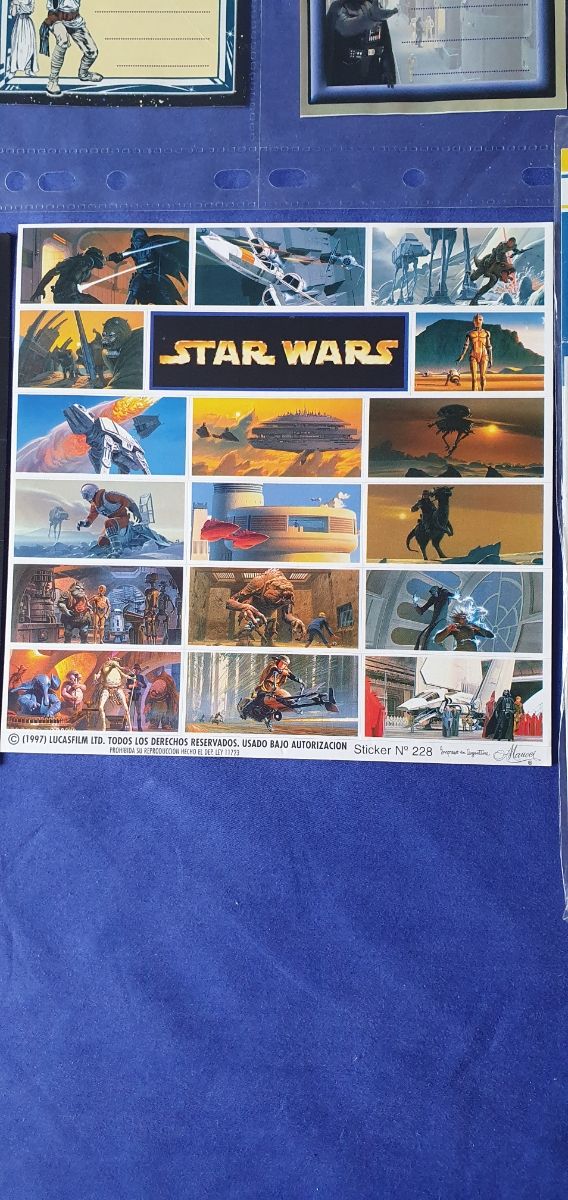 Star wars: Pegatinas Maucci Argentina 1997
