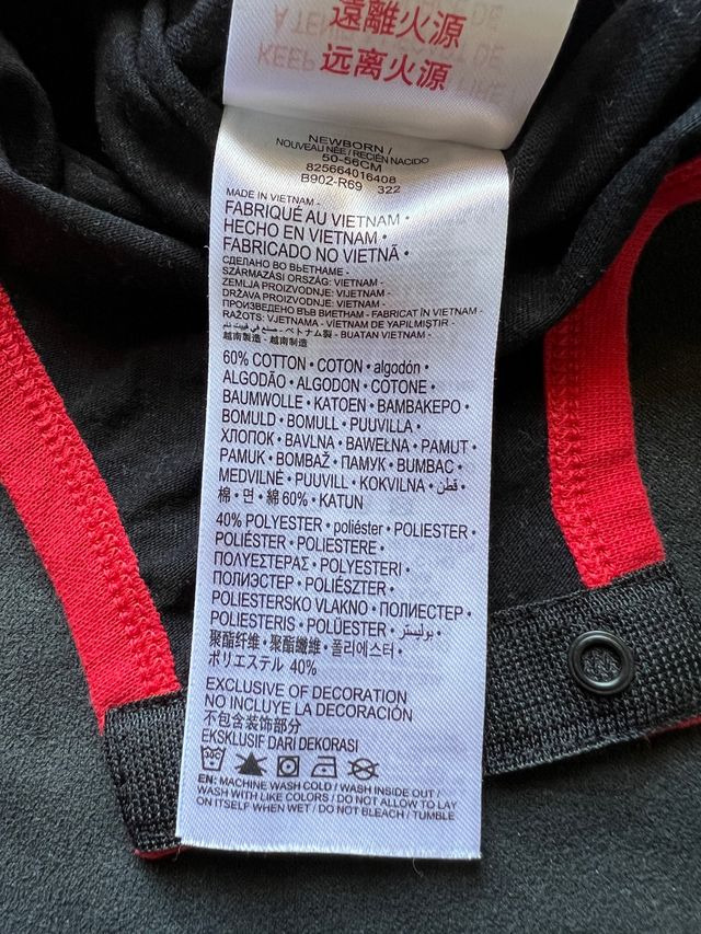 Body taglia 1/3 mesi - 50-56cm Jordan