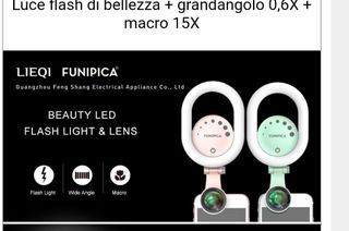 Beauty flash led per cellulare selfie