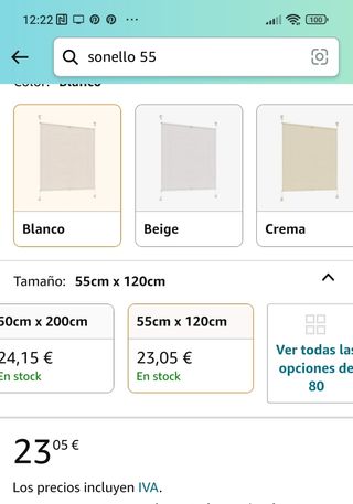 Estor cortina de ventana