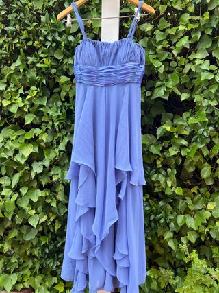 vestido de fiesta color lavanda