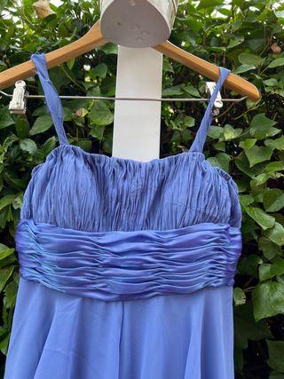 vestido de fiesta color lavanda