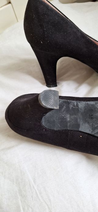 zapatos de piel tacón fiesta negro verano invierno