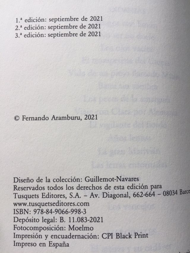 Los  Vencejos. Fernando Aramburu