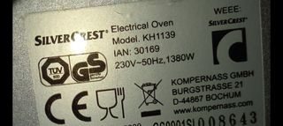 Horno eléctrico Silvercrest