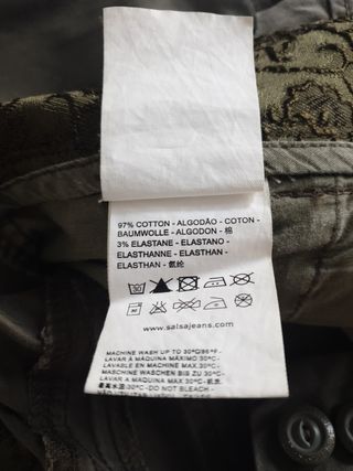 Pantalon tipo cargo talle bajo. T.38 Salsa Jeans