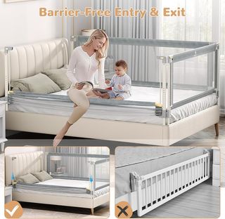 Barriera protettiva per letto per bambini 200 cm 1 unità