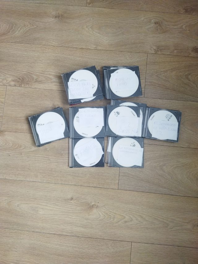 45 dvd grabados de pelis indantiles