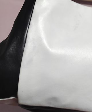 Falda a cuadros blanca y negra Shein