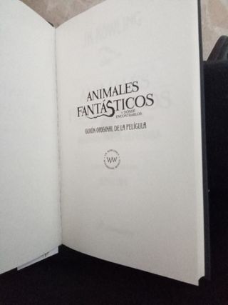 Animales fantásticos libro-guión