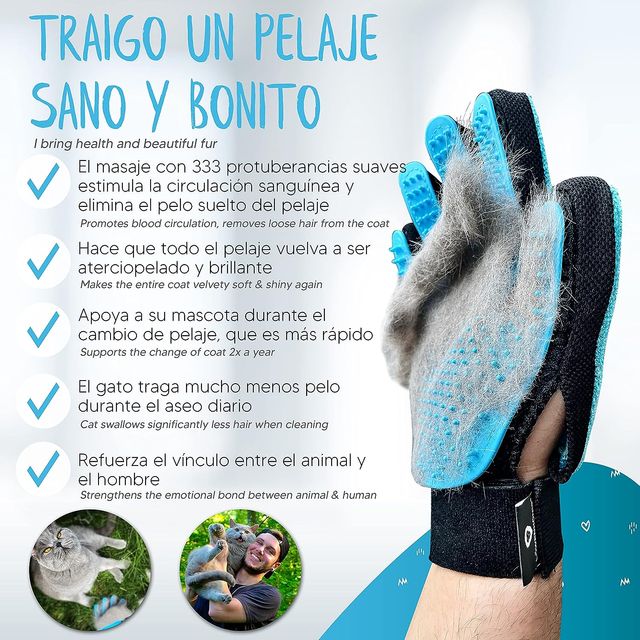 Guante cepillo de pelo para mascotas NUEVO