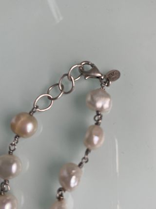 Conjunto pulsera y pendientes plata Tous perlas