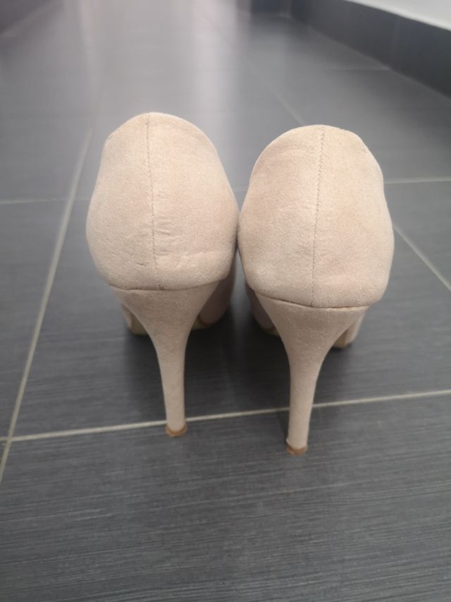 Zapatos fiesta, color rosa palo,talla 38