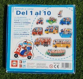 Puzzle Aprendo a contar Del 1 al 10 de EDUCA