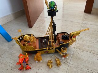 Juguetes Piscina Niños Barco Pirata Con Figuras Juguete Para