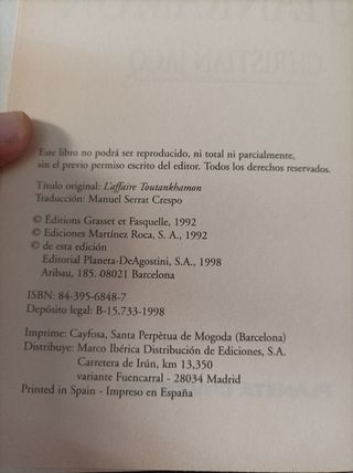 Libro Tutankamón