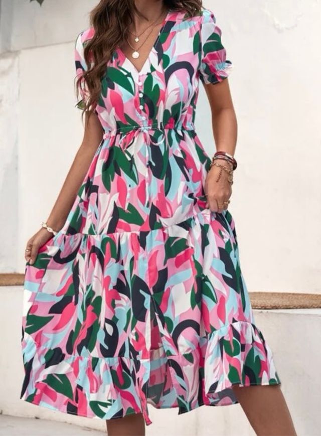 VESTIDO LARGO ESTAMPADO A ESTRENAR