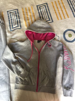 Chándal niña kelme gris y rosa