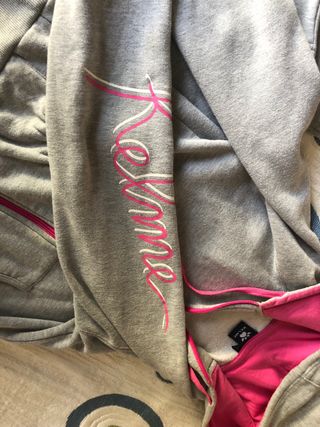 Chándal niña kelme gris y rosa