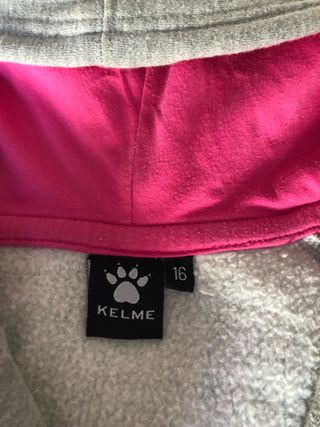 Chándal niña kelme gris y rosa