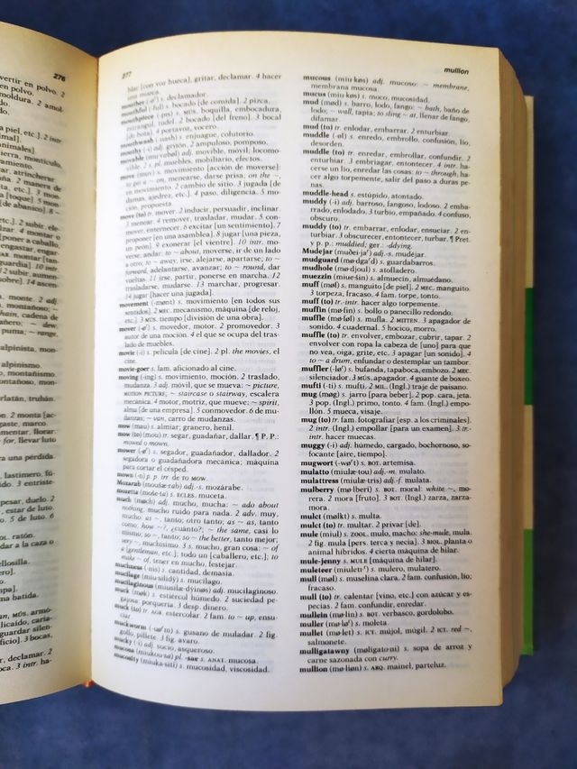 Diccionario y libro ejercicios inglés