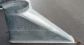 Tolva y abrazadera tubos ventilación helicoidal