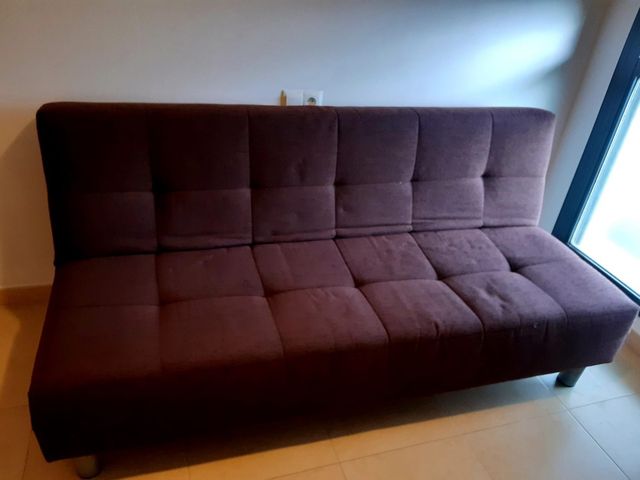 Sofá cama marrón