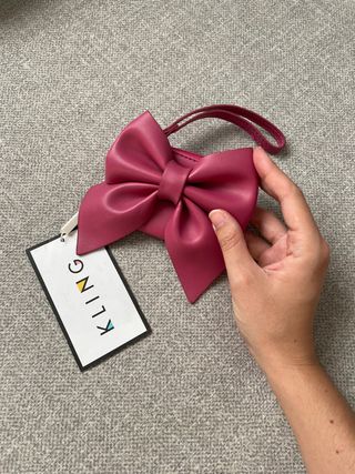 Cartera monedero KLING con lazo rosa NUEVA
