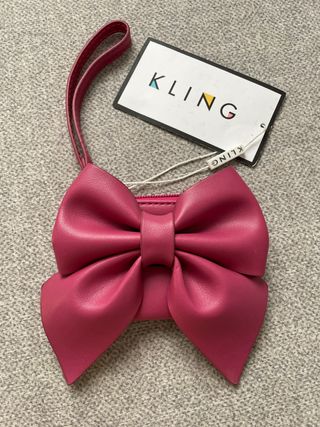 Cartera monedero KLING con lazo rosa NUEVA
