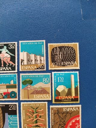 Sellos serie XXV años de paz 1964